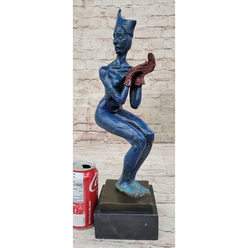 Signed And Numbered Genuine Bronze Jester Clown Sculpture Figurine By Vitaleh