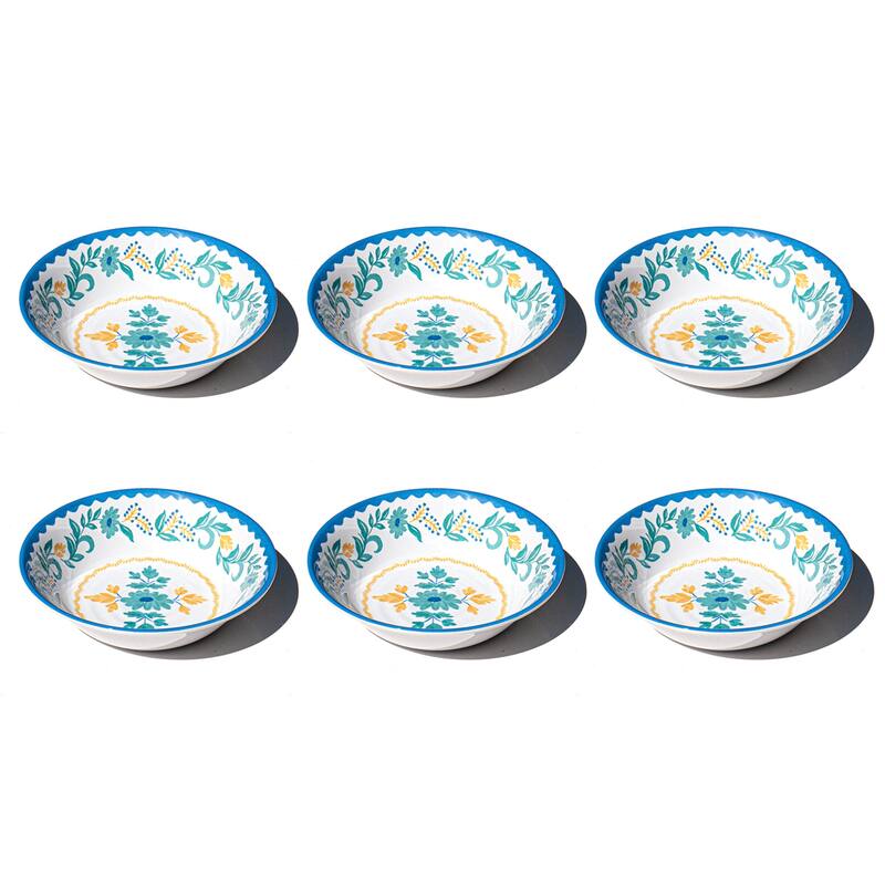Abode Homewares Montelupo NewWave Melamine Low Bowl - Multicolor - 7.6" - Set of 6 - Multicolor