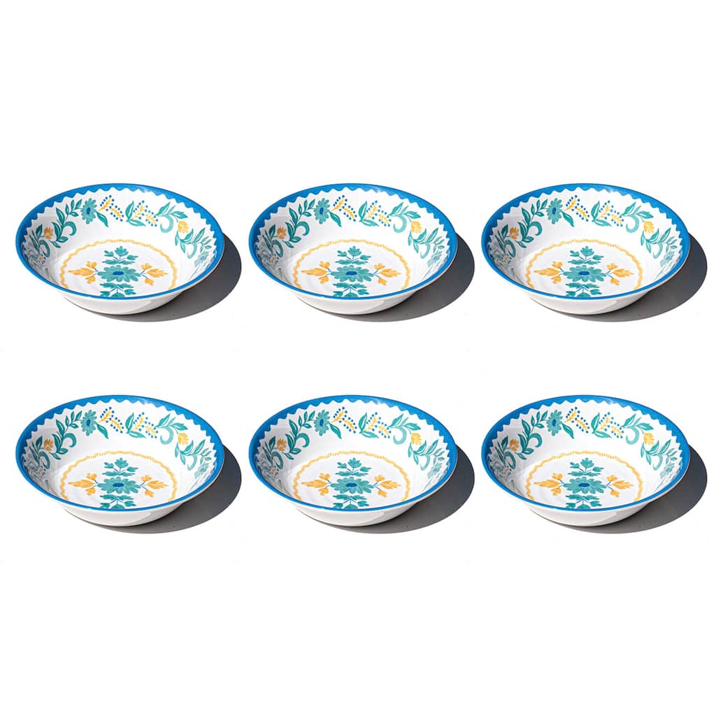 Abode Homewares Montelupo NewWave Melamine Low Bowl - Multicolor - 7.6" - Set of 6