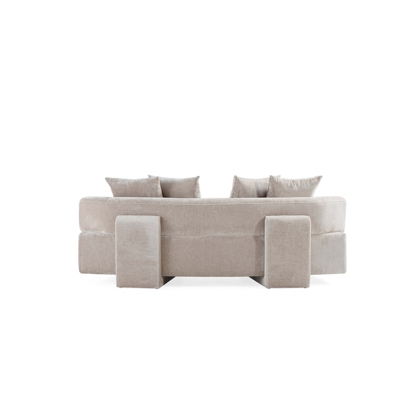 Manhattan Comfort 2 Piece Modern Verandah Chenille Multi Sofa Set