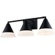 preview thumbnail 1 of 8, Vaxcel Lighting W0507 Winthrop 3 Light 25" Wide Vanity Light Matte Black