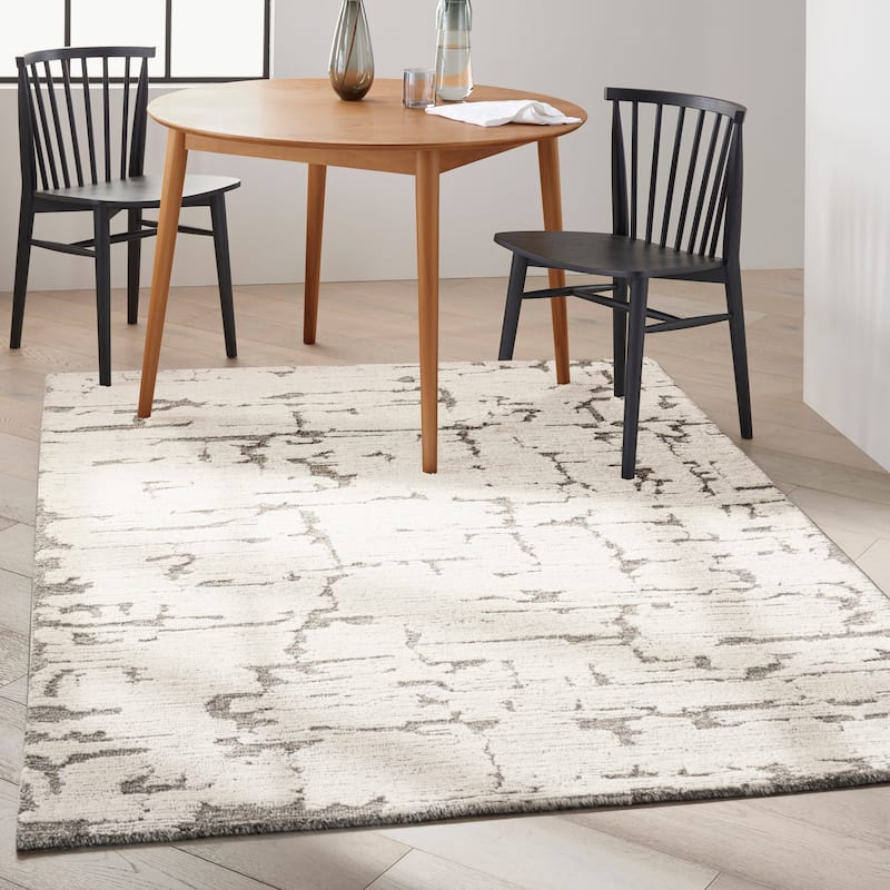 Calvin Klein Sculptural Contemporary Abstract Area Rug - 5' 3" x 7' 3" - Grey - Rectangle