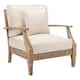 SAFAVIEH Couture Freida Wood Patio Arm Chair - 31.4" W x 35.6" L x 32.6" H - 31"W x 36"D x 33"H