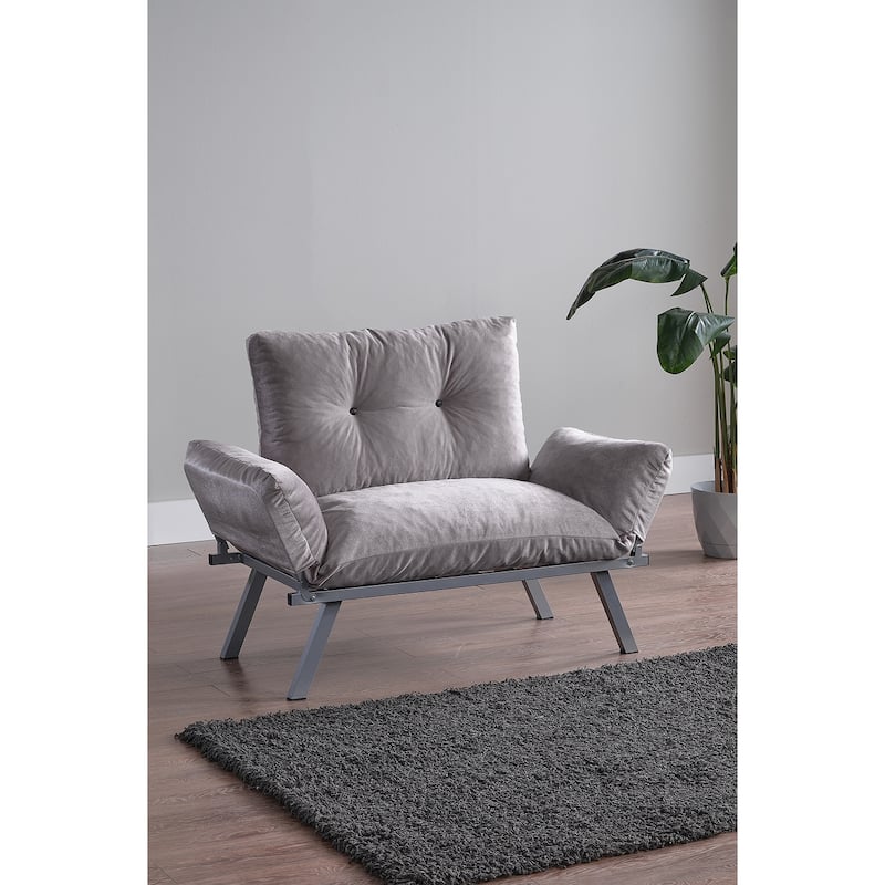 Metal Legs Futon Loveseat