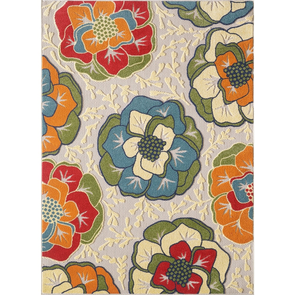 Domani Napa Modern Bloom Indoor / Outdoor Area Rug