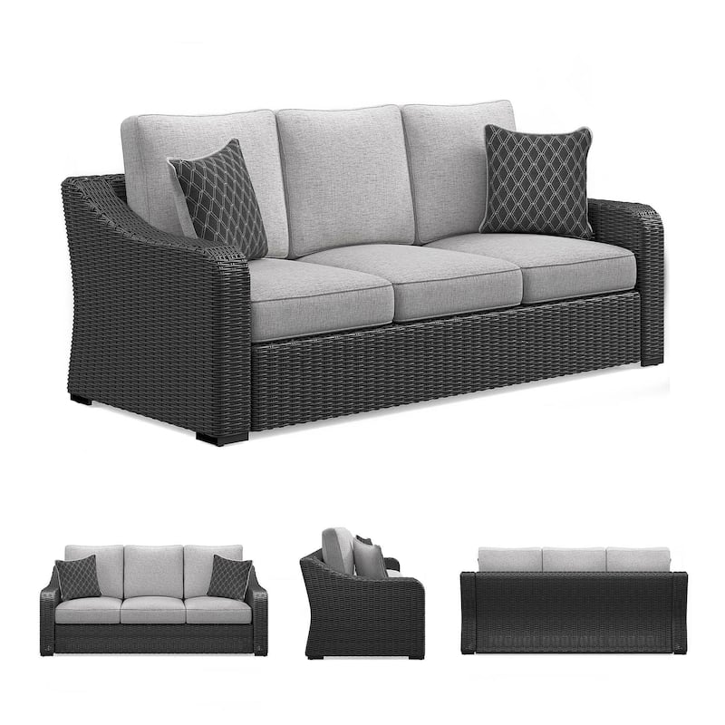 Signature Design by Ashley Beachcroft Outdoor Sofa with Cushion - 82.25" W x 37.75" D x 34.63" H