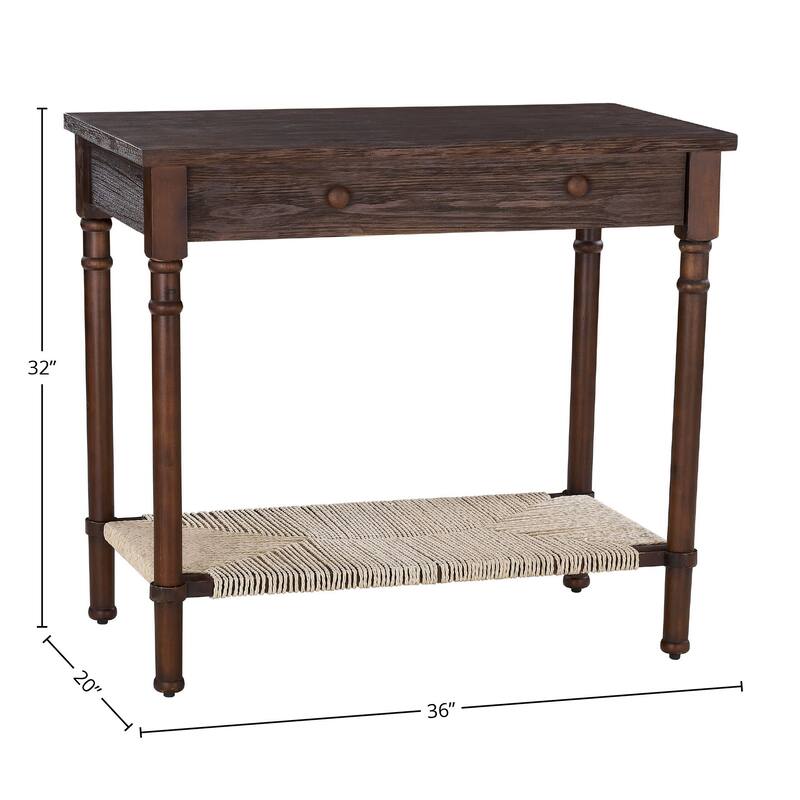 Dalton Fir Wood End Table, Warm Brown