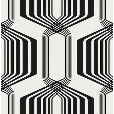 NextWall Striped Geo Peel and Stick Wallpaper