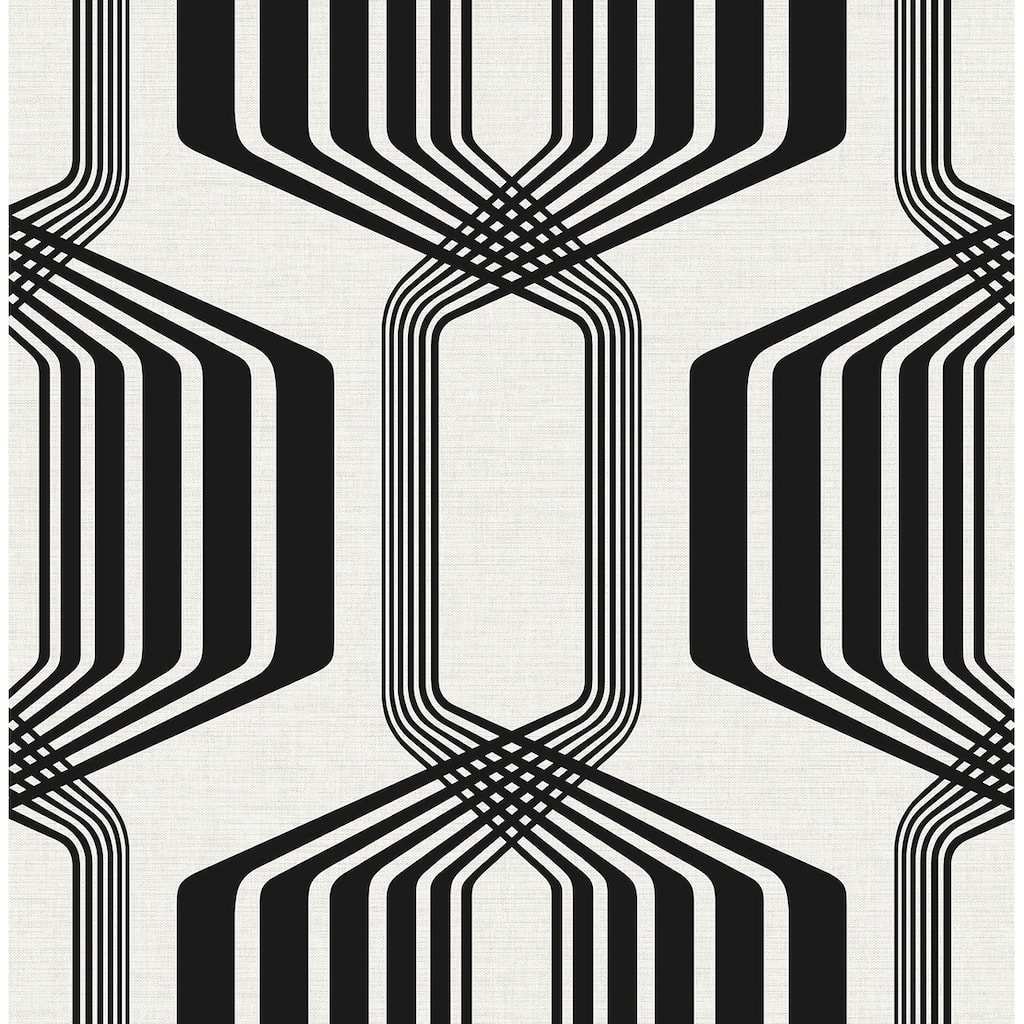 NextWall Striped Geo Peel and Stick Wallpaper