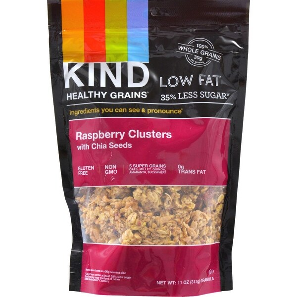 Kind Clusters - Granola - Healthy Grains - Raspberry with Chia Seeds - 11 oz - Case of 6