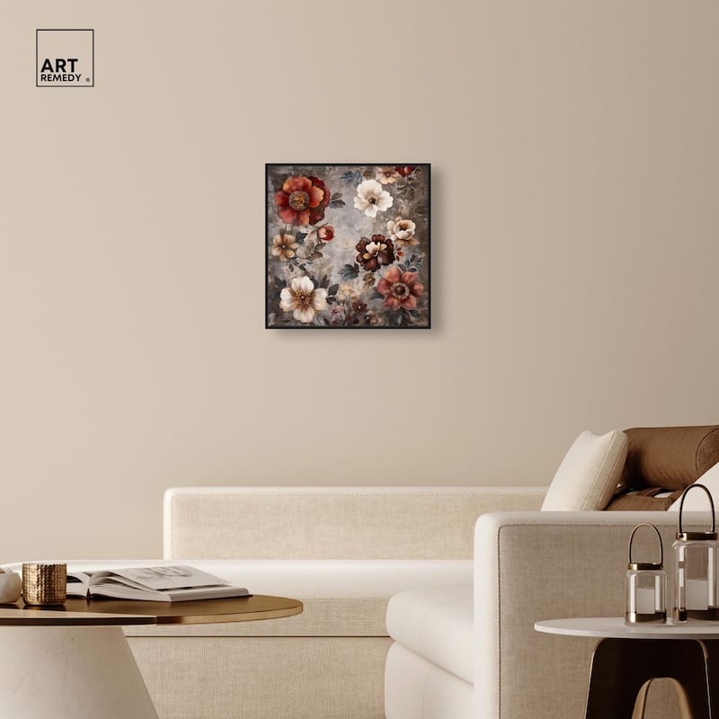Dusk Dahlias Canvas by Art Remedy