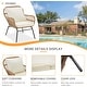 preview thumbnail 5 of 52, EROMMY 3-Piece Patio Conversation Set with Glass Table & 2 Armchairs, Seat Cushions