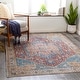 preview thumbnail 1 of 18, Arabella Vintage Medallion Printed Machine Washable Area Rug 2' x 2'11" - Rust/Blue