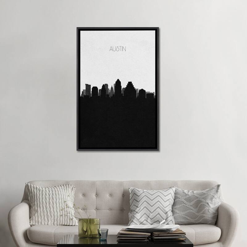 iCanvas "Austin, Texas City Skyline" by Ayse Deniz Akerman Framed