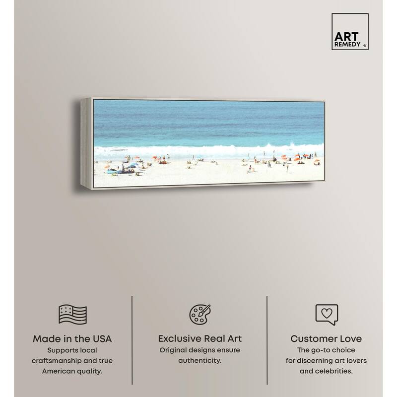 Beach Panorama Love Panoramic Canvas by Art Remedy
