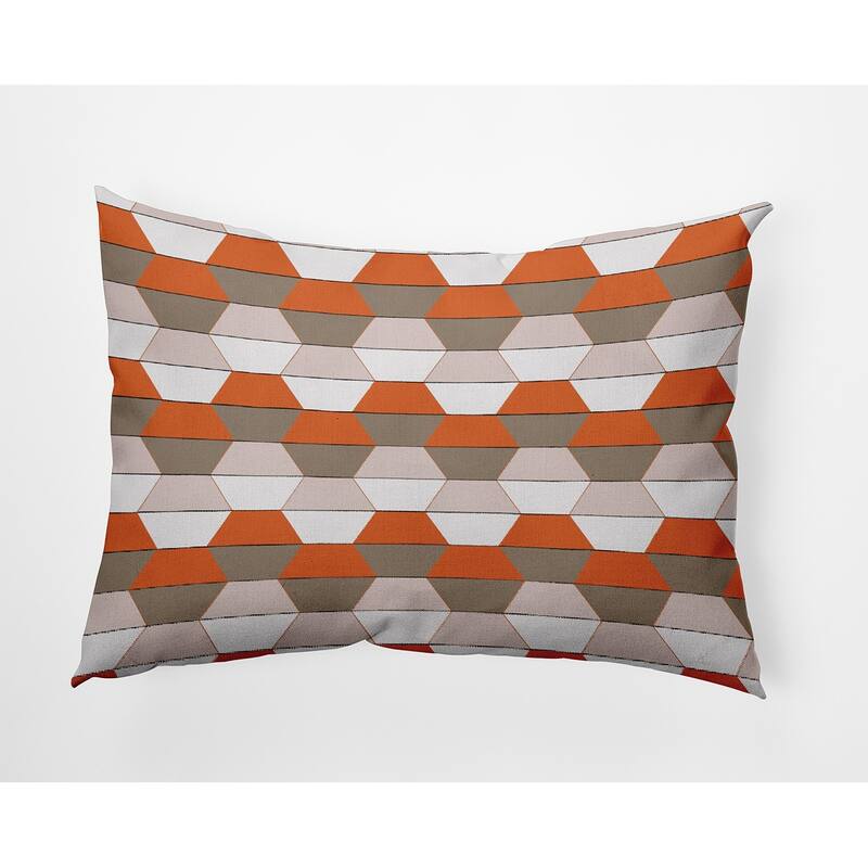 Hex Pattern Decorative Throw Pillow - 14" x 20" - Doe