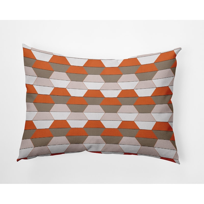 Hex Pattern Indoor/Outdoor Throw Pillow - Doe - 14" x 20"
