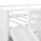 preview thumbnail 6 of 28, Low Twin Size Loft Bed with Cabinets, Shelves and Slide, White