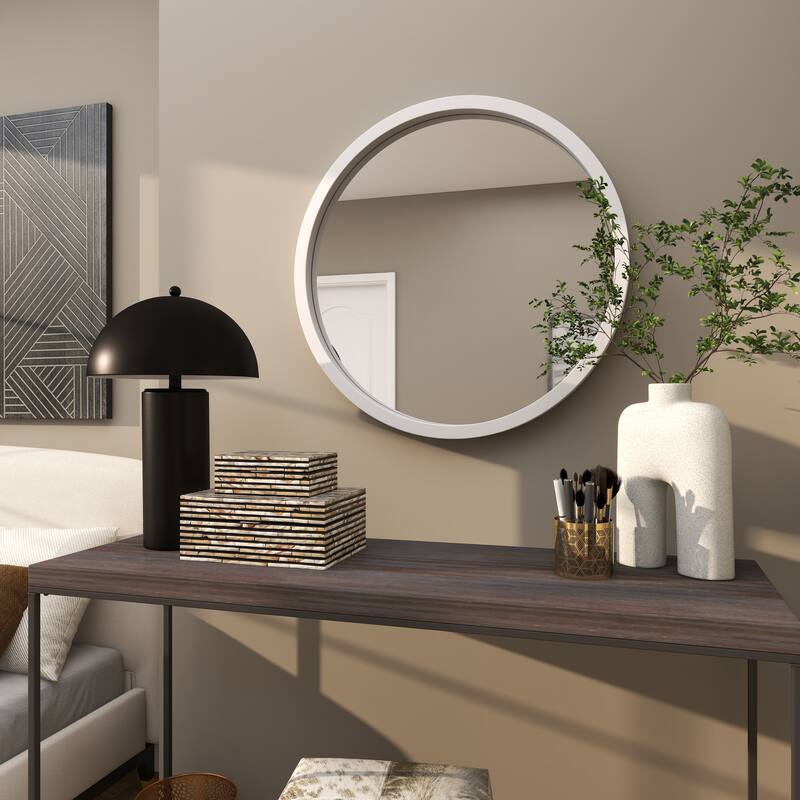 Black, White or Gold Wooden Room Wall Mirror with Thin Frame