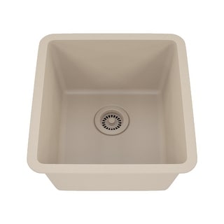 16 Inch Lexicon Platinum Quartz Composite Drop-in Undermount Single Bowl Galaxy Beige Kitchen Sink LP-1618-B-SO