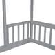 preview thumbnail 8 of 25, House-Style Funny Full House-shaped Roof Headboard Floor Kids Furniture Bed Kidsbed, Grey