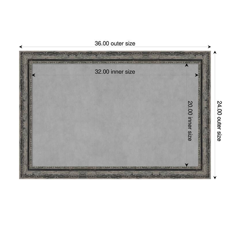 Amanti Art Filigree Gloss Black Framed - 36 x 24 in - Filigree Matte Black