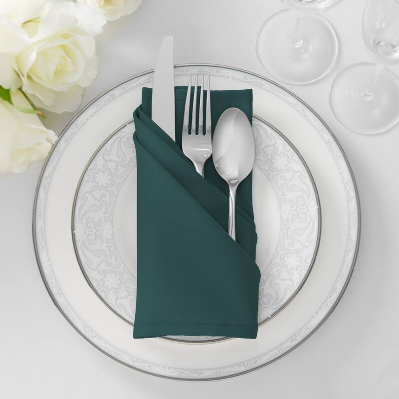 12 Pack 20 Inch Polyester Cloth Dinner Napkins for Party Restaurant