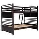 preview thumbnail 9 of 7, Modern Stairway Full Size Loft Bed Bunk Bed with 2-Drawers and Convertible Ladder and Slide
