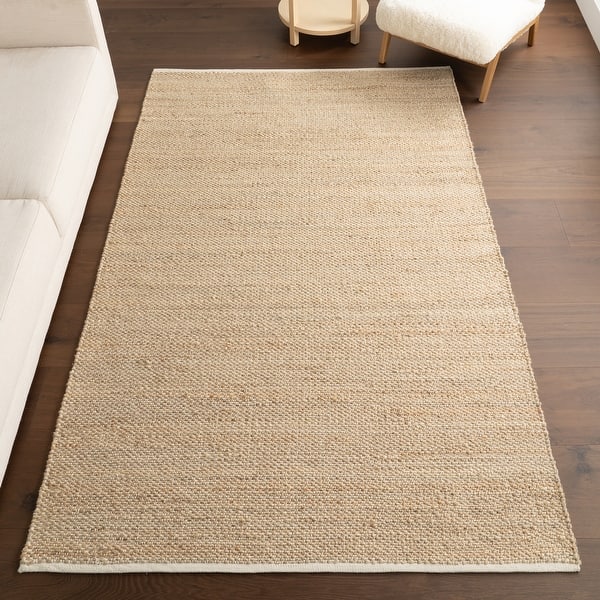 slide 2 of 9, Nuloom Eladia Solid Jute Area Rug 4' x 6' - Natural