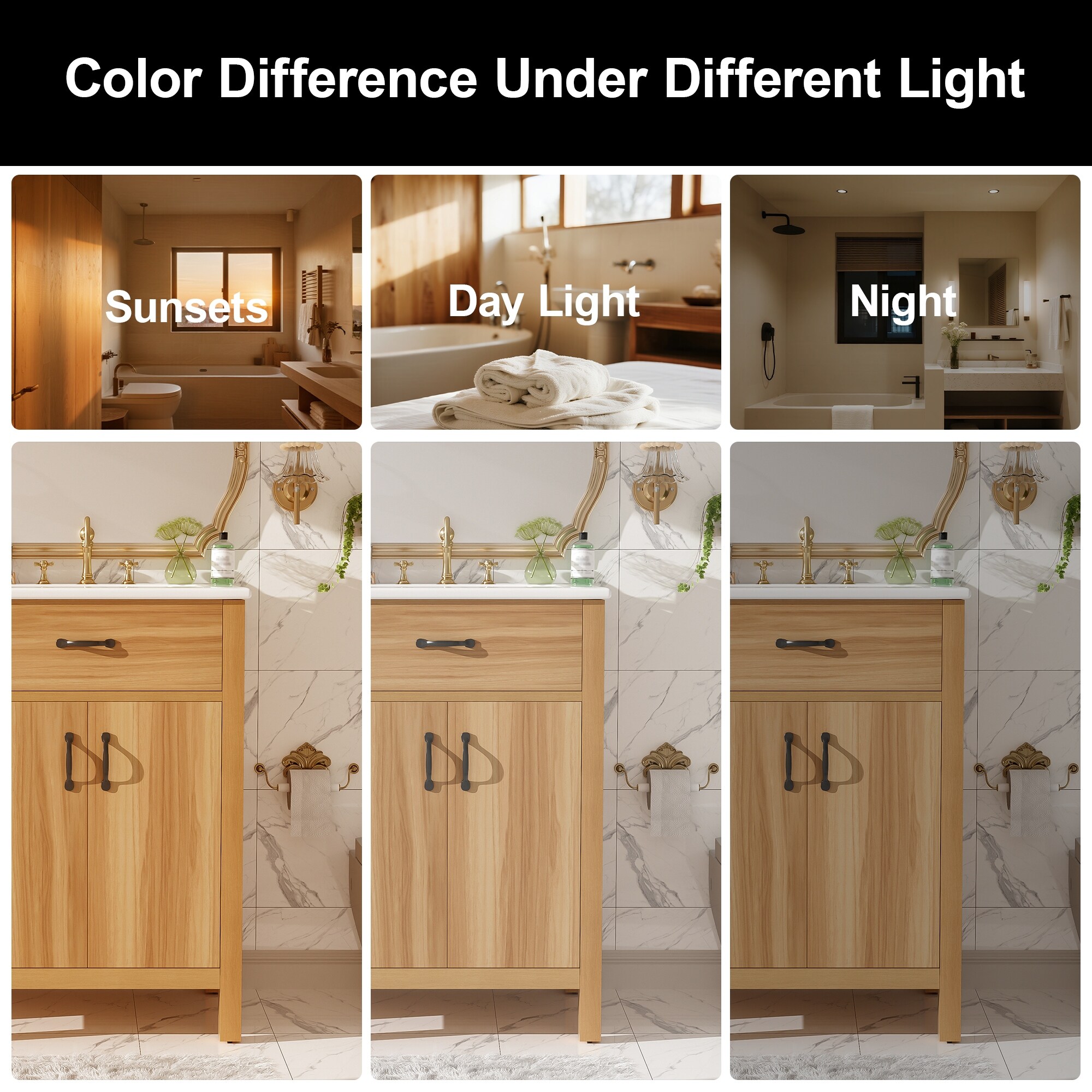 24'' Bathroom Vanity with Ceramic Sink, Solid Wood Frame, Flip