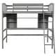 preview thumbnail 12 of 10, Contemporary Style Twin Size Wood Loft Bed with Ladder,Table Underneath Loft Bed and Spacious Bookshelves