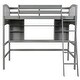 preview thumbnail 12 of 10, Twin size Loft Bed with Shelves, Desk and Ladder, Grey