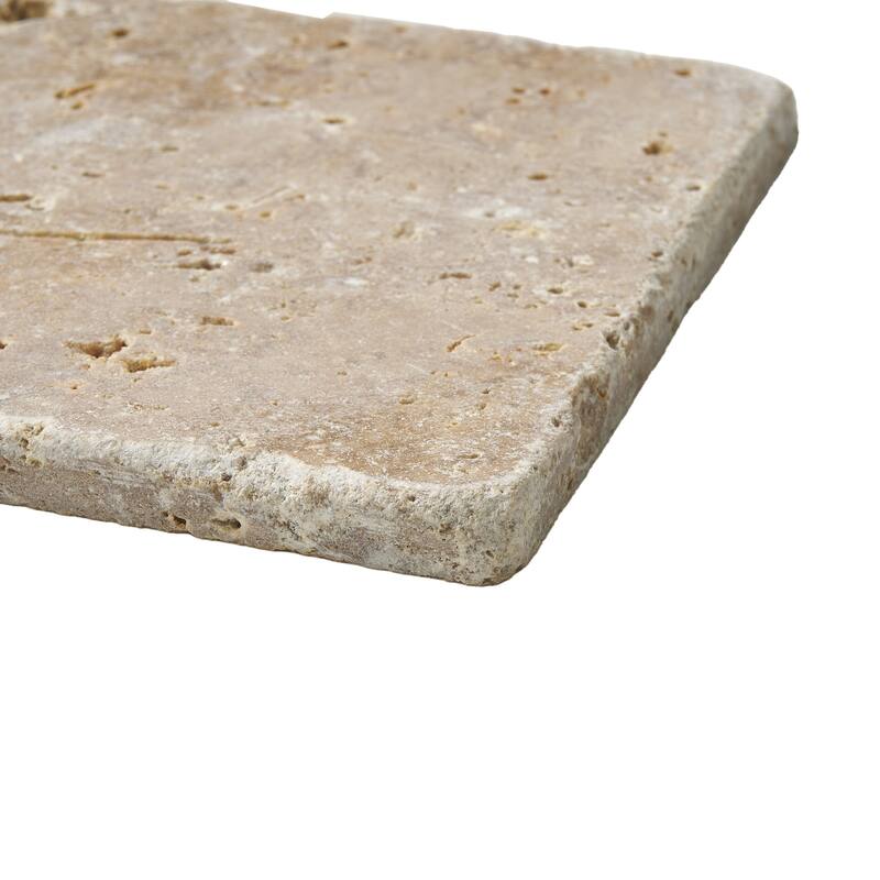 Tuscany Brown Travertine 6" x 6" Tumbled Tile