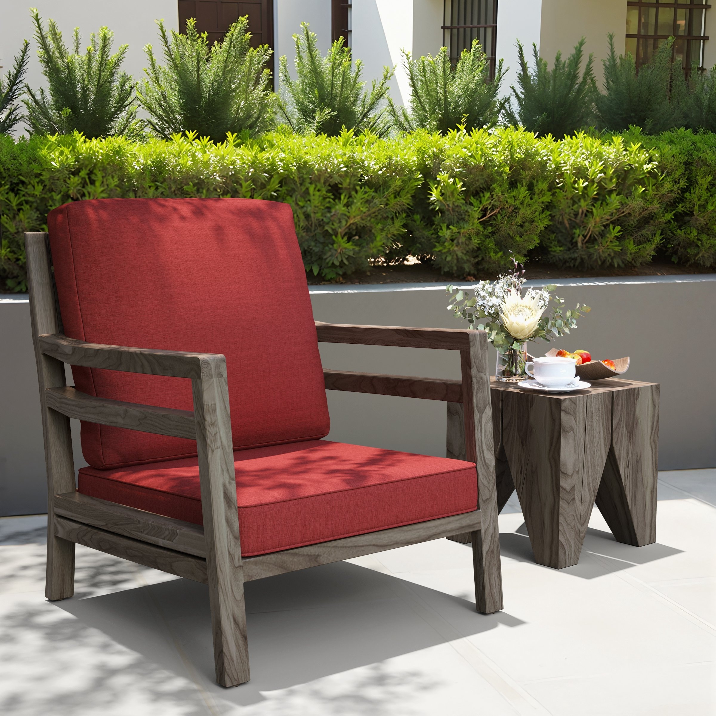 22''D x 21''W x 3.5''T Patio Fabric Outdoor Seat Cushions Set (Seat & Back)