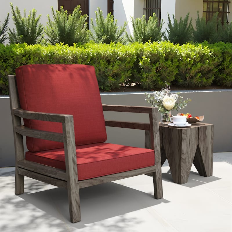22 x 21 in Patio Premium fabric Outdoor Seat Cushions Set (Seat & Back)