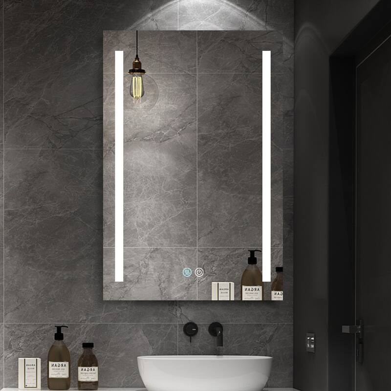 20"×30" LED Lighted Bathroom Medicine Cabinet with Mirror, Wall Cabinet, Defog, Stepless Dimming