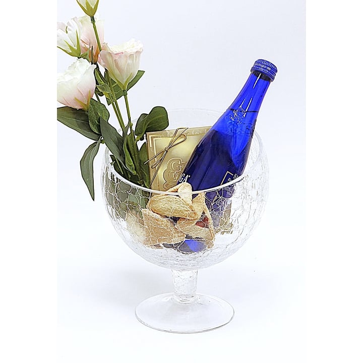 Footed Angular Bowl, Liscio Ottico