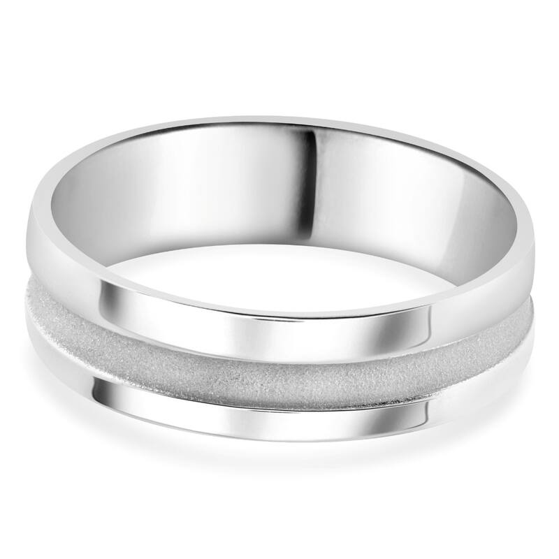 Mens 6mm Comfort Fit Platinum Wedding Band
