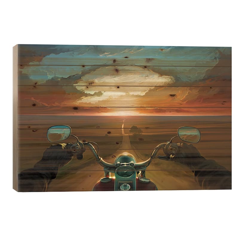 Land Of The Winds Print On Wood by Artem Rhads Chebokha - Multi-Color - 18x26x1.5