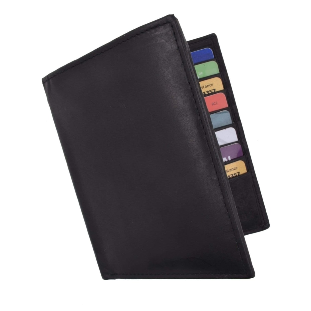 Men/'s Genuine Cowhide Leather Slim Hipster Bifold Credit Card ID Wallet New