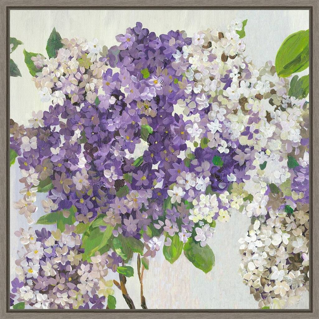 Purple Summer Hydrangea II by Asia Jensen Framed Canvas Art