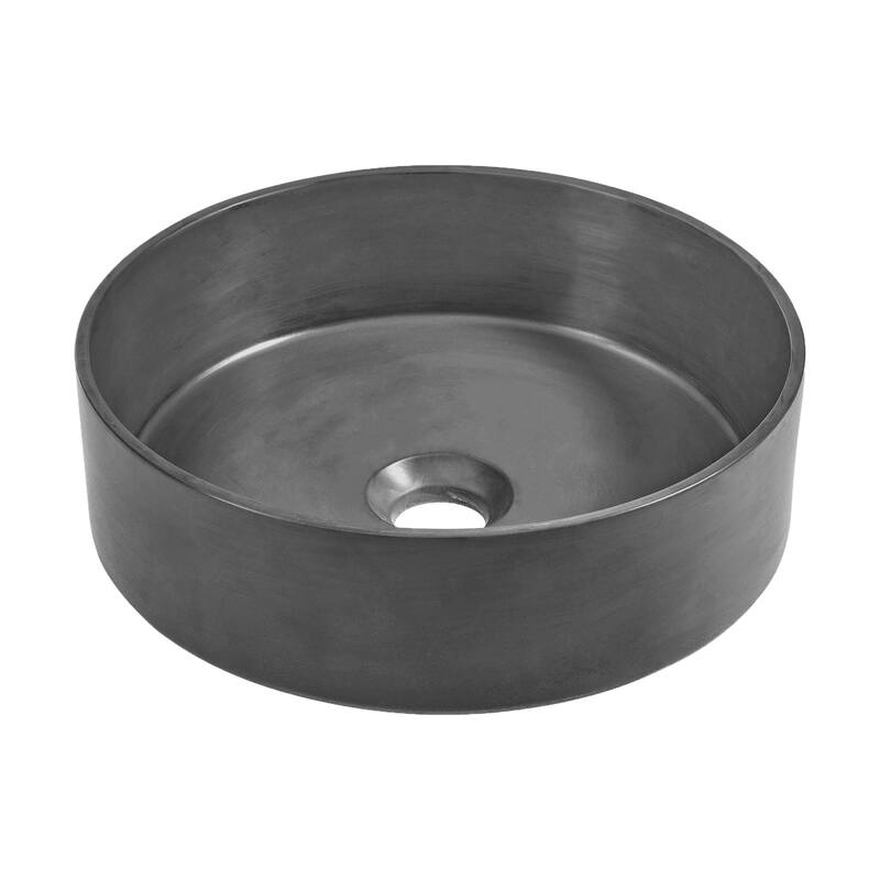 Swiss Madison SM-VSC110 Lisse 14-5/8" Circular Concrete Vessel - Dark Grey