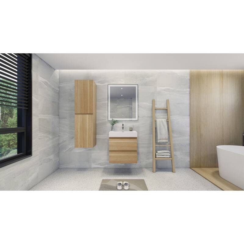 Baillie 24'' Wall-Mounted Vanity with Reinforced Acrylic Sink