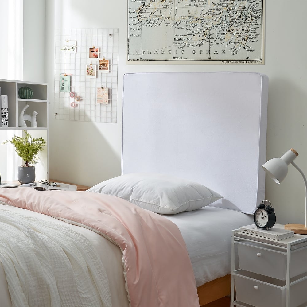 Rainha® Memory Foam Cushioned Velvet Dorm Headboard by DormCo