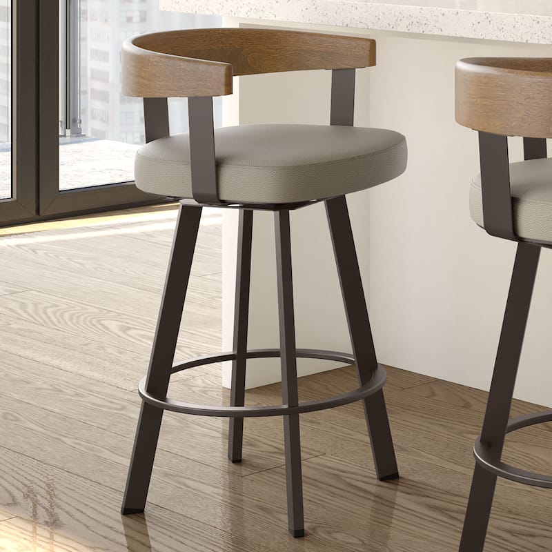 Amisco Lars Swivel Counter and Bar Stool