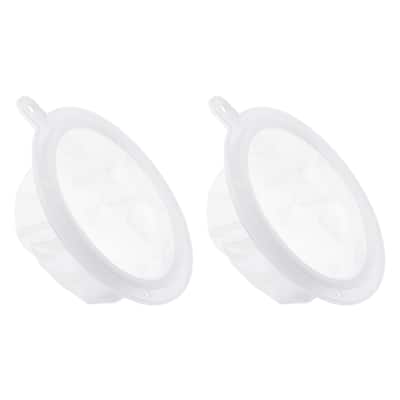 2Pcs 5.4" O.D. 80 Mesh Food Filter Strainer Fine Mesh Filters Strainers White