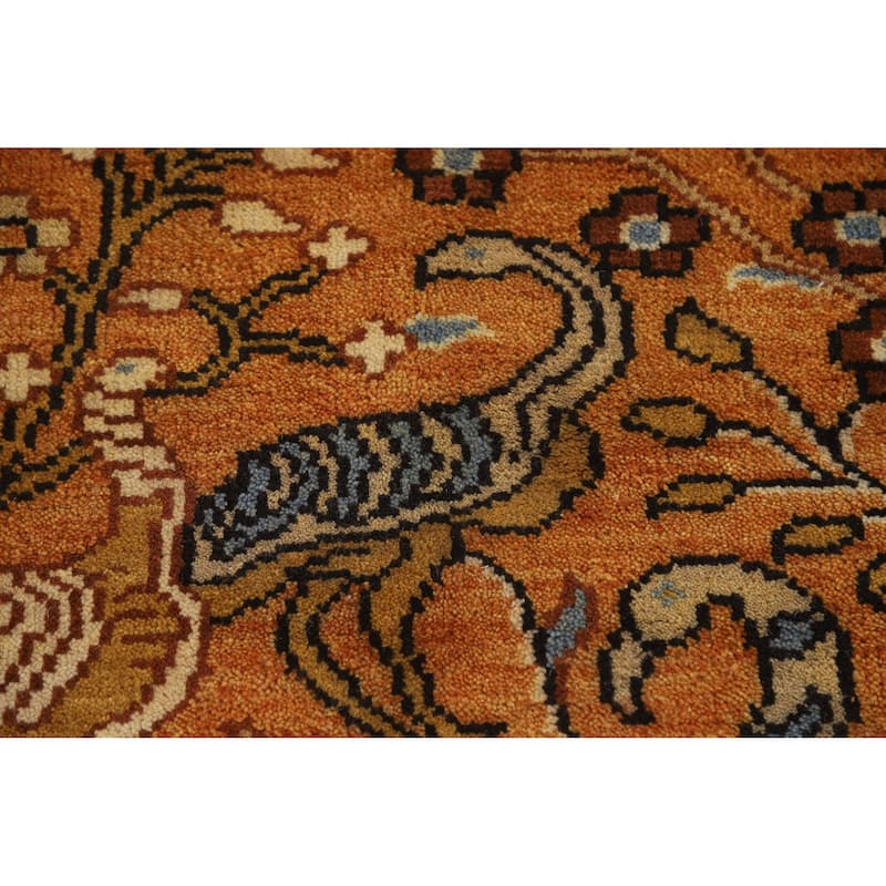 Animals Ziegler Oriental Large Rug Handmade Wool Carpet - 9'10" x 13'9"
