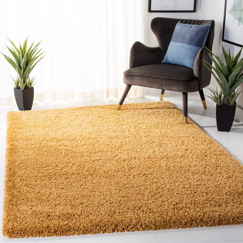 SAFAVIEH Hudson Shag Veroniki 2-inch Thick Rug - 5'3" x 7'6" - Gold