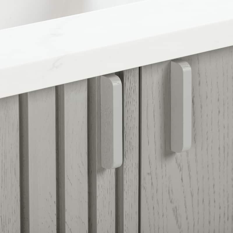 Avanity Blakely 37 in. Vanity Combo in Gray Oak finish with Calacatta Quartz Top
