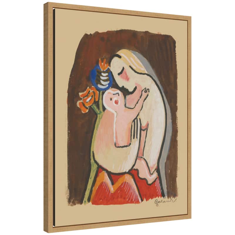 Kate and Laurel Matka 1938 Mikulas Galanda by Nostalgia Prints Framed Canvas Wall Art Print - 18x24